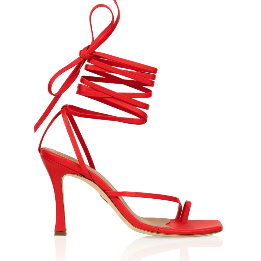 Brother Vellies Bike Leather Lace-Up Heels